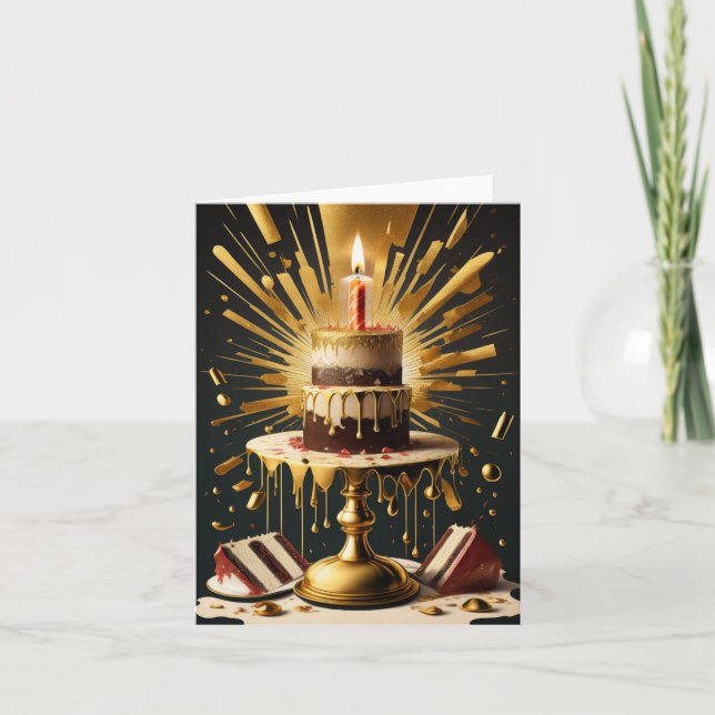 Carte postale de gâteau d'anniversaire (Devant)