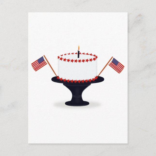 Carte postale de gâteau d'anniversaire Quatrièmeme (Devant)