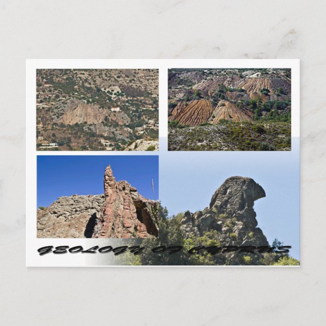 Carte postale de géologie de Chypre (Devant)