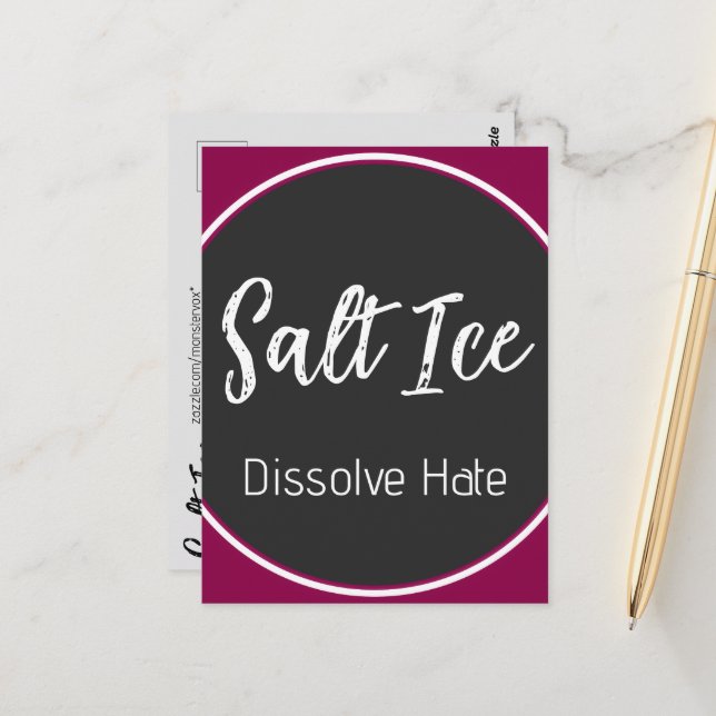 Carte postale de glace salée (Devant/Arrière en situation)