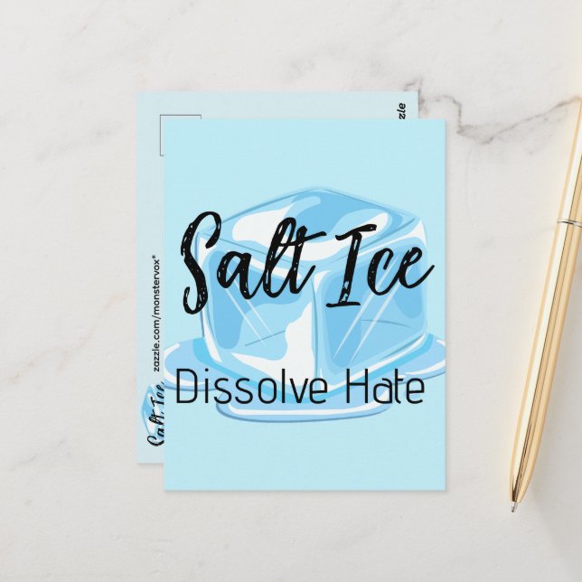 Carte postale de glace salée (Devant/Arrière en situation)