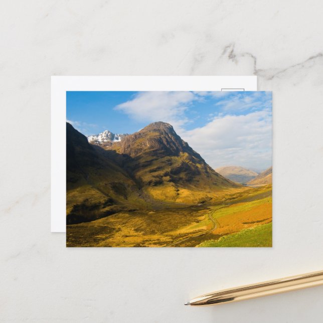 Carte postale de Glen Coe, Écosse (Devant/Arrière en situation)