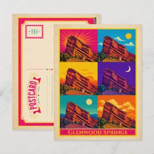 Carte postale de Glenwood Springs Colorado Red Roc