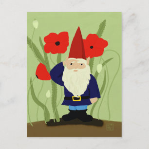 Carte postale de gnome du Jardin du Souvenir