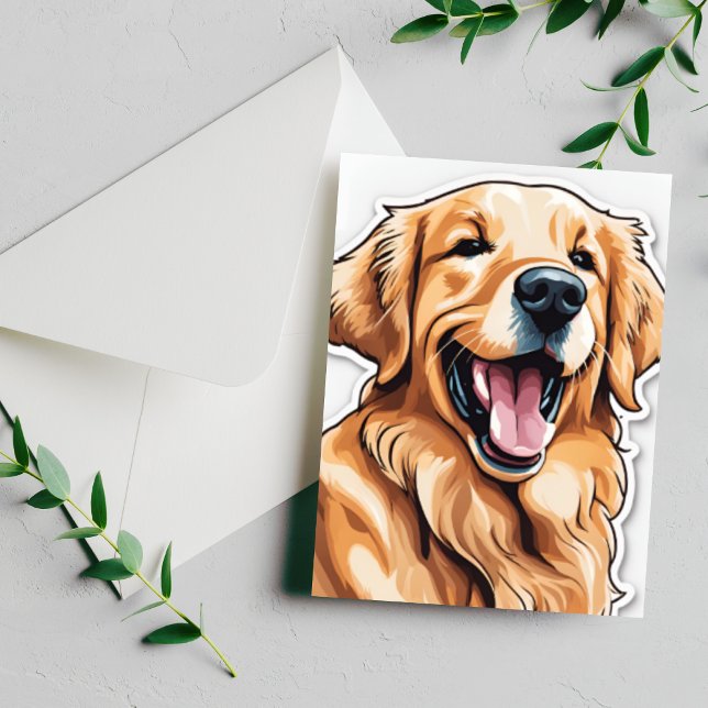 Carte postale de Golden Retriever (Créateur téléchargé)