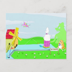 carte postale de golf fou