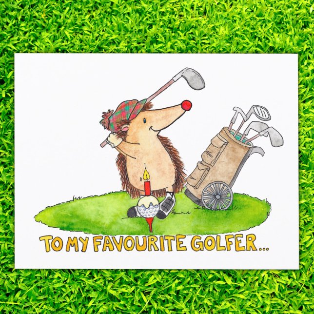 Carte postale de Golfer's Happy Birthday par Nicol (Créateur téléchargé)