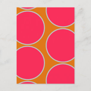 Carte postale de grands cercles à motif abstrait