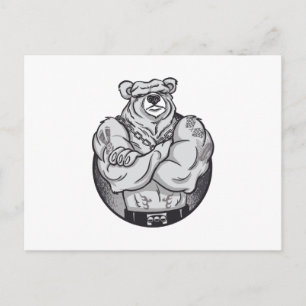 CARTE POSTALE DE GROS MUSCLES OURS