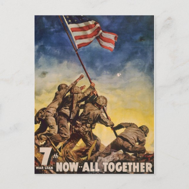 Carte postale de guerre des soldats vintages (Devant)