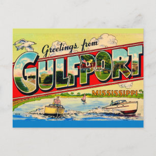 Carte postale de Gulfport Mississippi Rétro