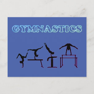Carte postale de gymnastique pour les filles qui a