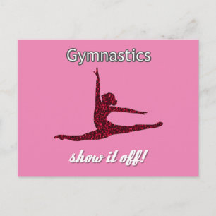 Carte postale de gymnastique pour les filles qui a