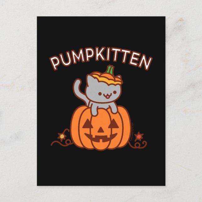 Carte postale de Halloween : Chat de PUMPKITTEN (Devant)