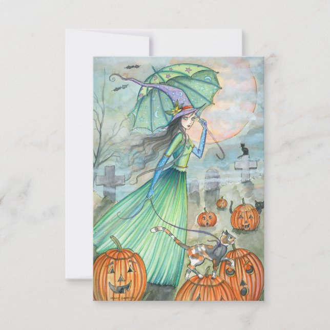 Carte postale de Halloween en transit (Devant)