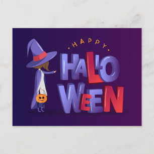 Carte postale de Halloween joyeux