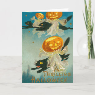 Carte postale de Halloween vintage kitsch et insol