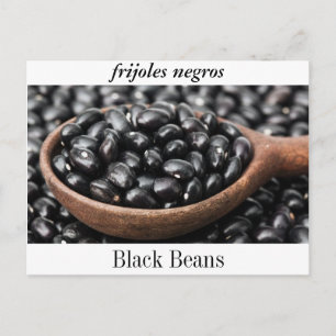 Carte postale de haricots noirs, ou "Frijoles Negr