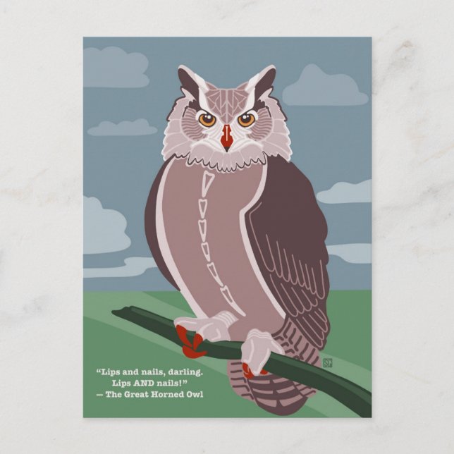 Carte postale de hibou (Devant)