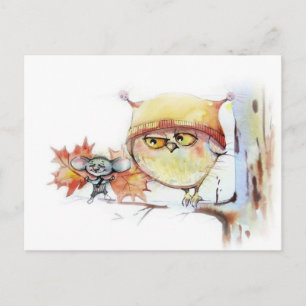 Carte postale de hibou