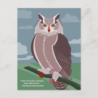 Carte postale de hibou