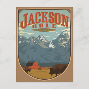 Carte postale de Jackson Hole Wyoming