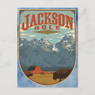 Carte postale de Jackson Hole Wyoming