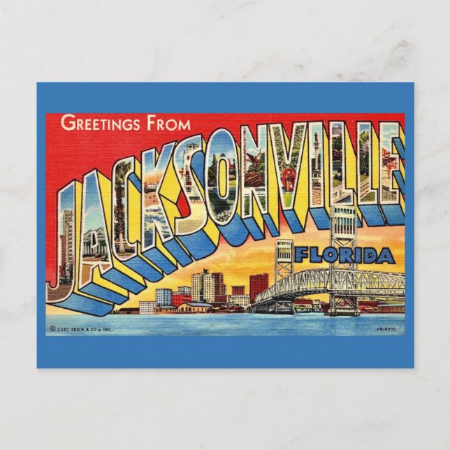 Carte postale de Jacksonville Floride (Devant)