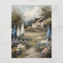 Carte postale de jardin de cottage anglais