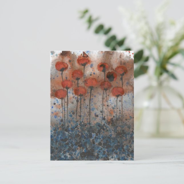 Carte postale de jardin de fleurs aquarelle Coquel (Debout devant)
