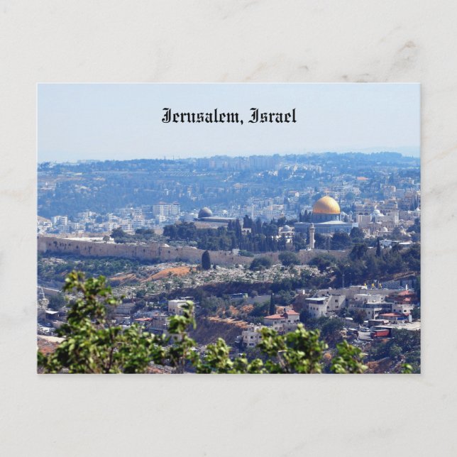 Carte postale de Jérusalem, Israël (Devant)
