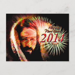Carte postale de Jésus d'amour de la bonne année