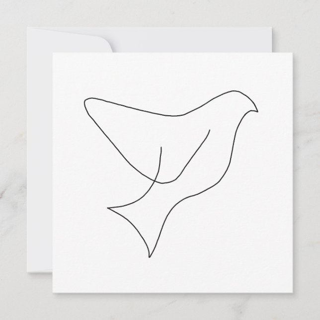 Carte postale de jour férié de dessin de colombe à (Devant)
