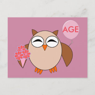 Carte postale de joyeux anniversaire avec âge pers