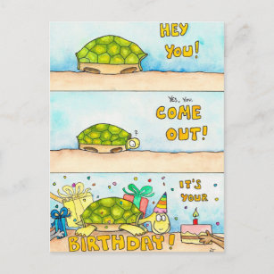 Carte postale de Joyeux anniversaire de Tortoise p