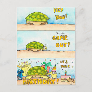 Cartes Avec Tortues Verticales D Anniversaire Zazzle Fr