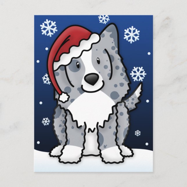 Carte postale de Kawaii Blue Sheltie (Devant)