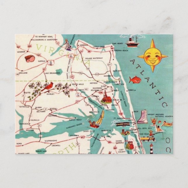 Carte postale de Kitty Hawk Outer Banks (Devant)