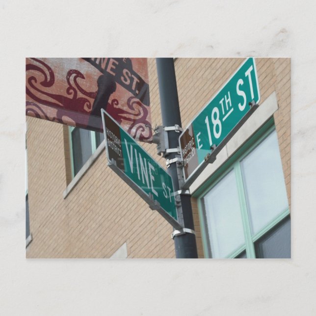 Carte postale de la 18e Vine Kansas City (Devant)