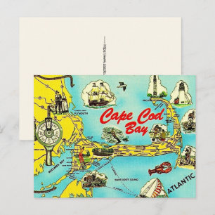Carte postale de la baie de Cape Cod