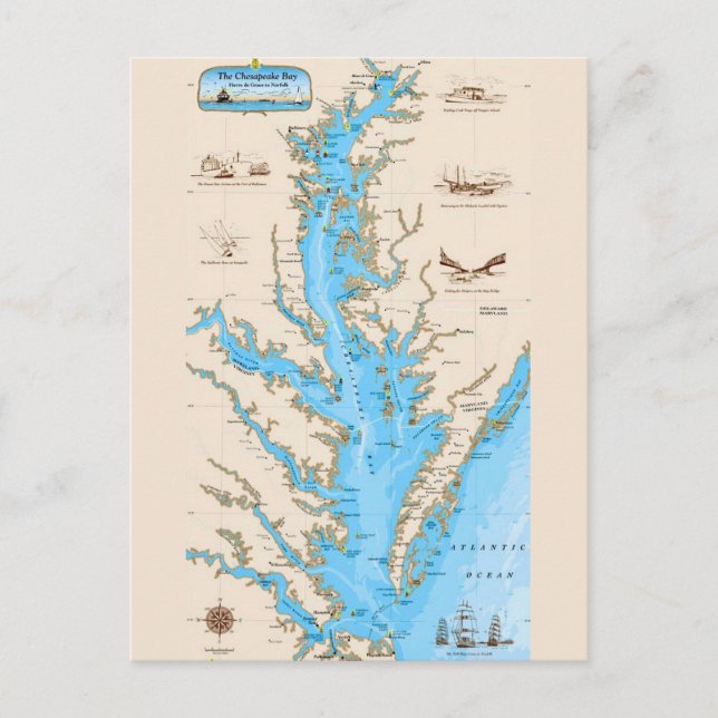 Carte postale de la baie de Chesapeake (Devant)
