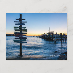 Carte postale de la baie Pensacola Sunset By Dock