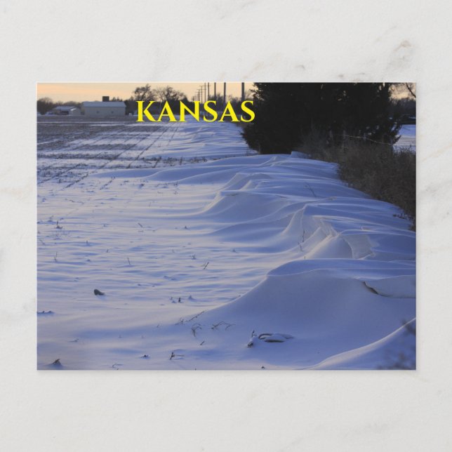CARTE POSTALE DE LA BANQUE DE NEIGE DU PAYS KANSAS (Devant)