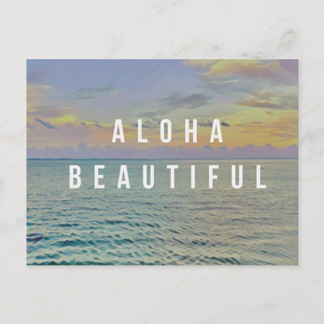 Carte postale de la belle mer d'Haena Aloha (Devant)