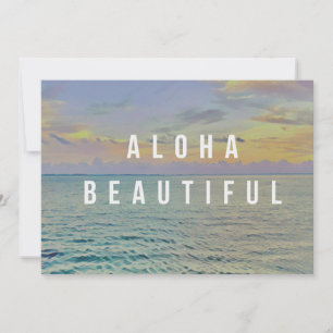 Carte postale de la belle mer d'Haena Aloha