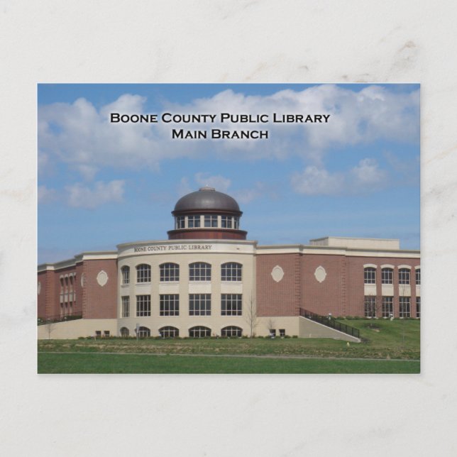Carte postale de la bibliothèque du comté de Boone (Devant)