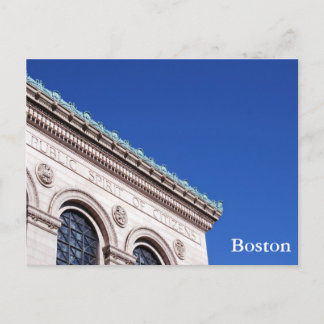 Carte postale de la bibliothèque publique de Bosto