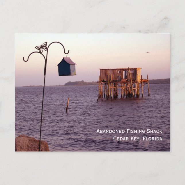 Carte postale de la cabane de pêche abandonnée (Devant)