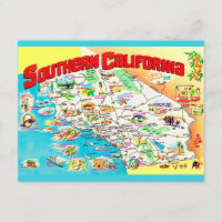 Carte postale de la Californie du Sud