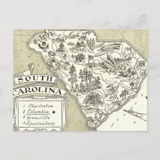 Carte postale de la Caroline du Sud (Devant)